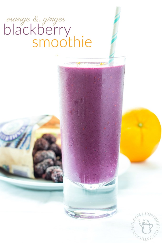 What's creamy, tasty, and healthy, made with nonfat frozen yogurt and delicious Oregon blackberries? This Orange & Ginger Blackberry Smoothie! 