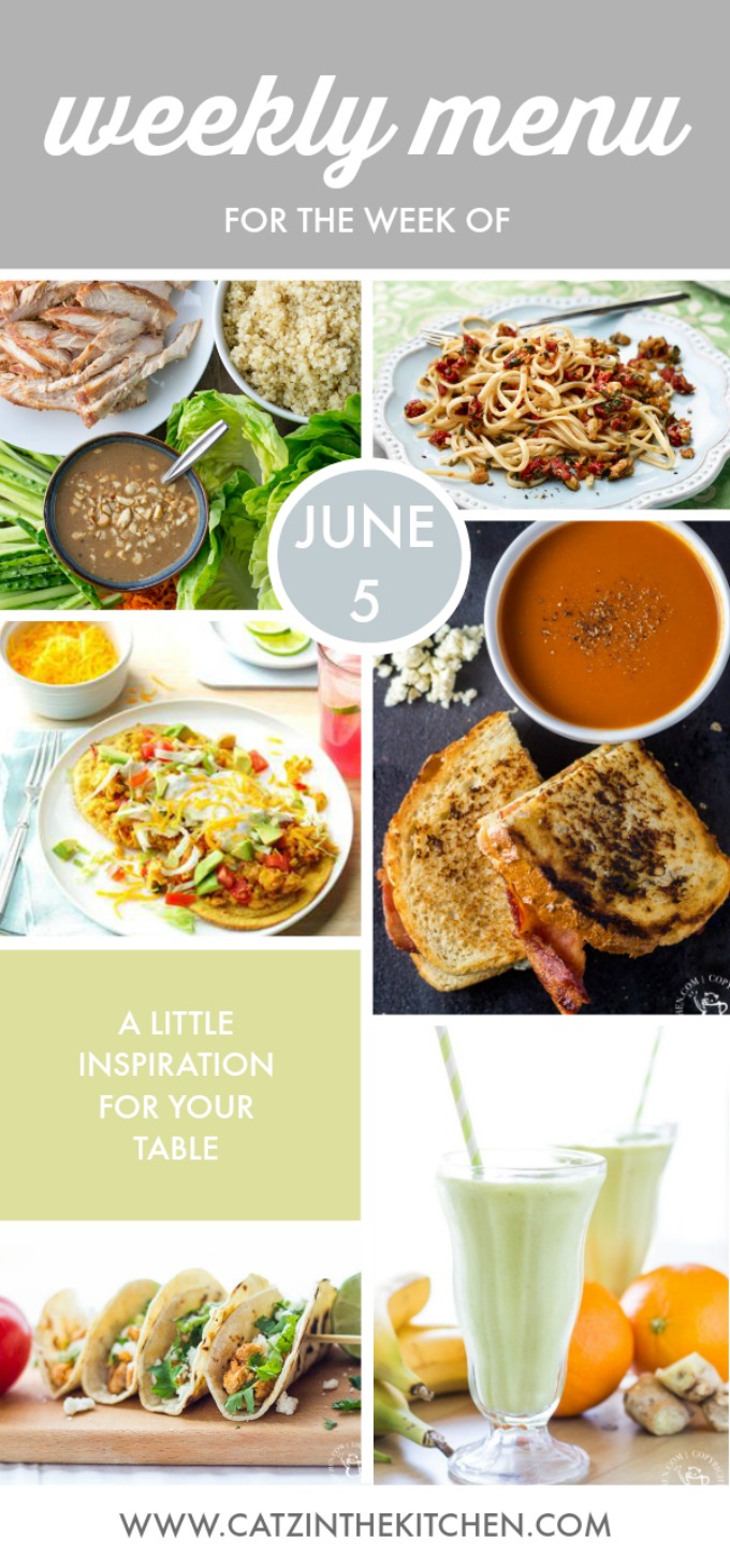 Weekly Menu | Catz in the Kitchen | catzinthekitchen.com | #menu #mealplan