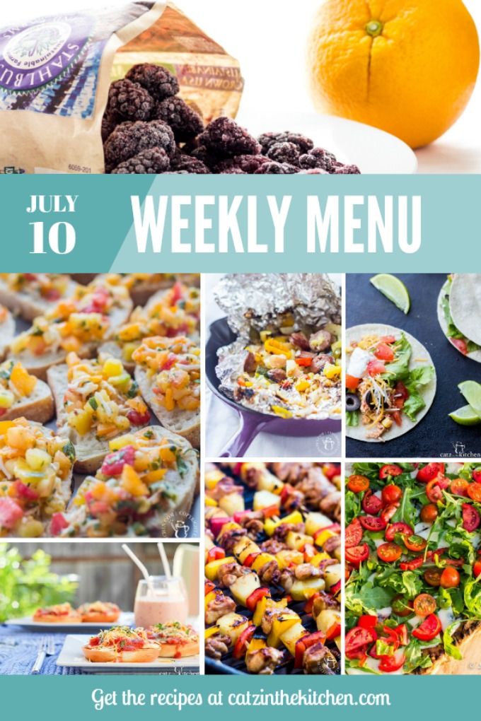 Weekly Menu | Catz in the Kitchen | catzinthekitchen.com | #menu #mealplan