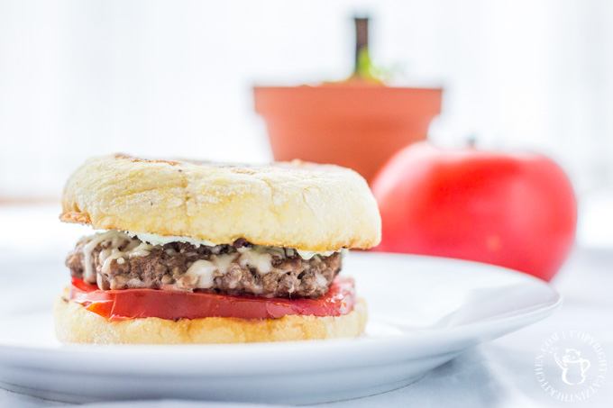 These Basil Garlic Burgers are easy to make and packed with flavor! Plus, when you serve them on an English muffin, they are cute and fun to eat! 