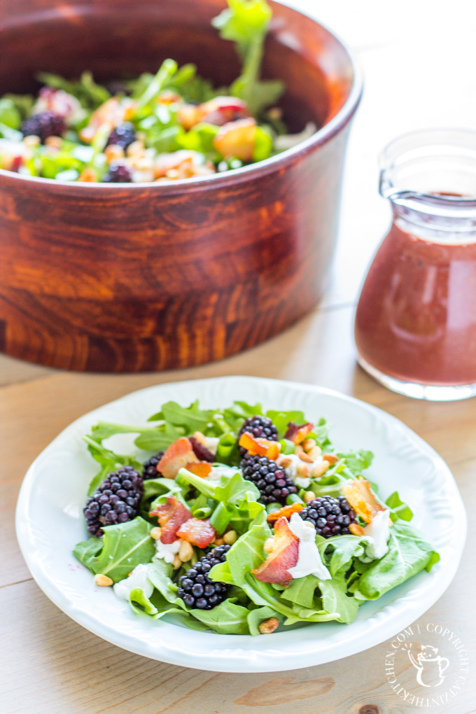 This slightly modified version of Fogo de Chão's delectable Blackberry Arugula Salad is an easy affordable way to get your fix between visits!