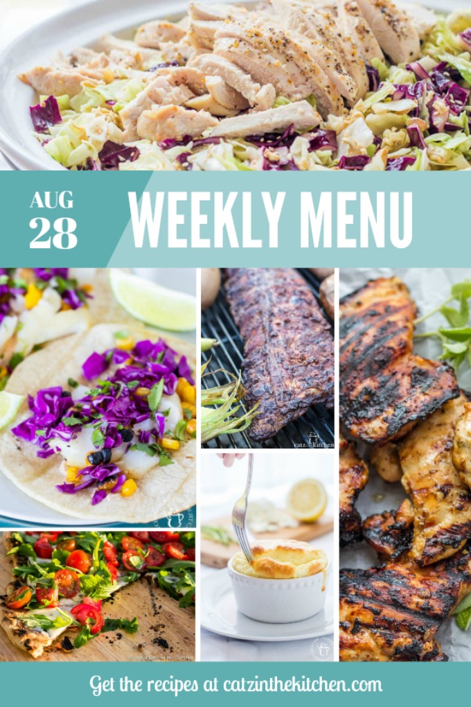 Weekly Menu | Catz in the Kitchen | catzinthekitchen.com | #menu #mealplan