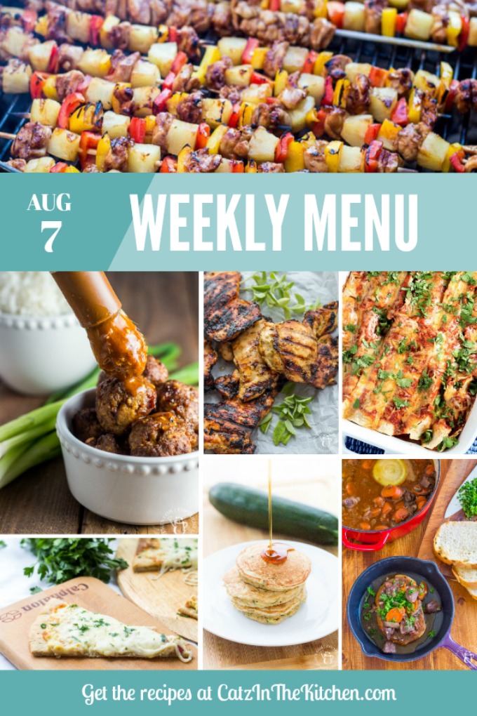 Weekly Menu | Catz in the Kitchen | catzinthekitchen.com | #menu #mealplan