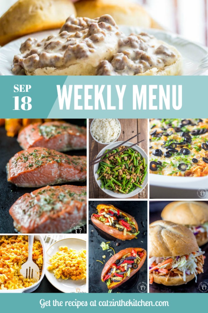 Weekly Menu | Catz in the Kitchen | catzinthekitchen.com | #menu #mealplan