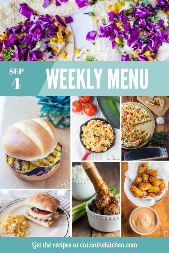 Weekly Menu | Catz in the Kitchen | catzinthekitchen.com | #menu #mealplan