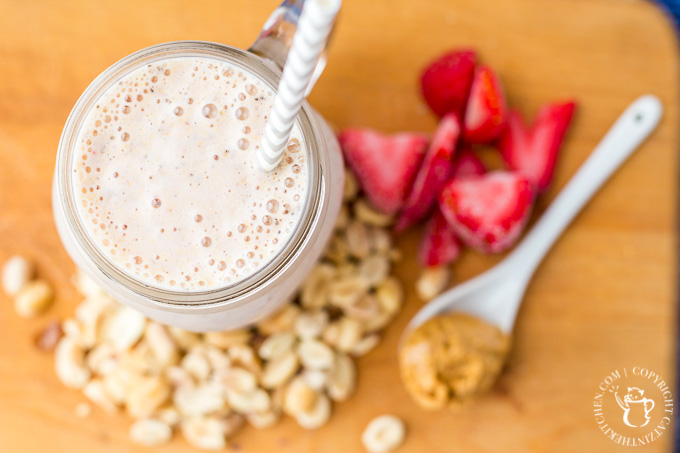 The next time you're craving a peanut butter and jelly sandwich, try making this protein PB&J smoothie instead! It's absolutely delicious and super healthy!