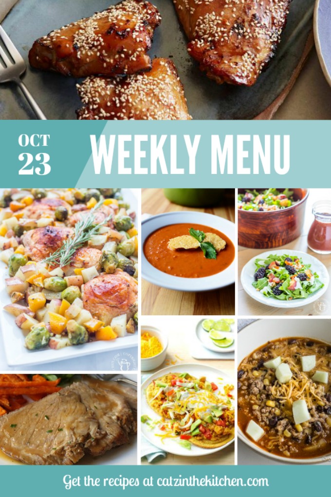 Weekly Menu | Catz in the Kitchen | catzinthekitchen.com | #mealplan