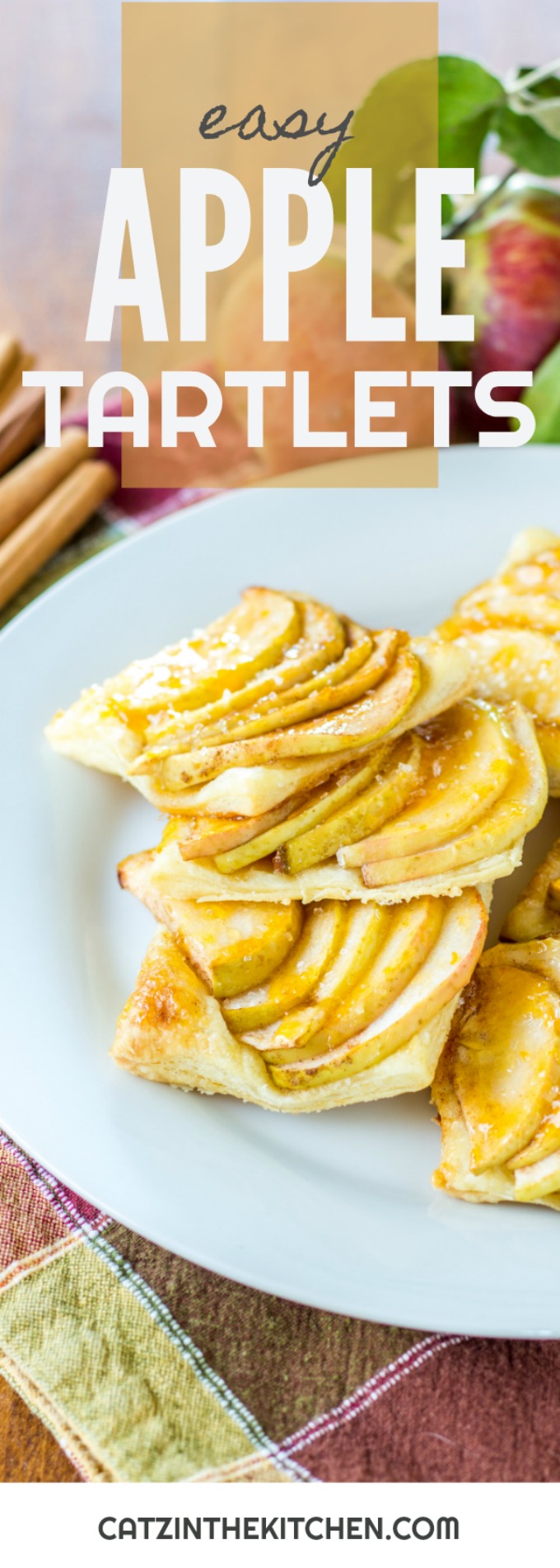 This recipe for apple tartlets couldn't be much easier. A sheet of puff pastry, some apples, and a few pantry ingredients, and you're ready to go! 