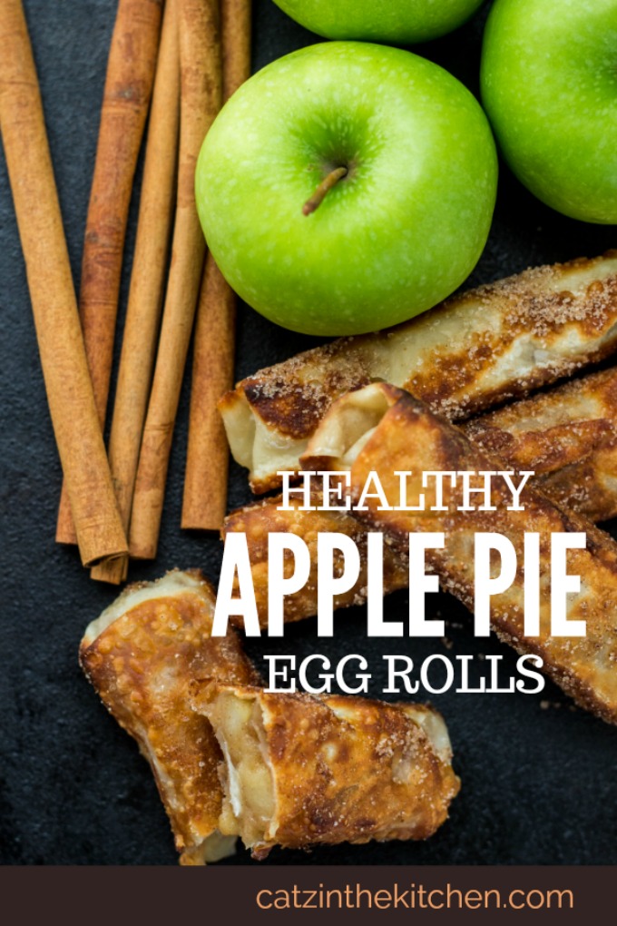 Craving the crunchiness of pie crust and the gooey sweetness of apple pie filling? Try these healthy apple pie egg rolls and skip the guilt! 