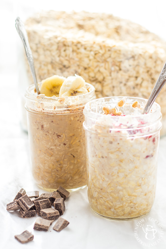 We customize these easy, healthy, & convenient Overnight Oats to make them "His & Hers"! They save us time & money, while keeping us full in the mornings!