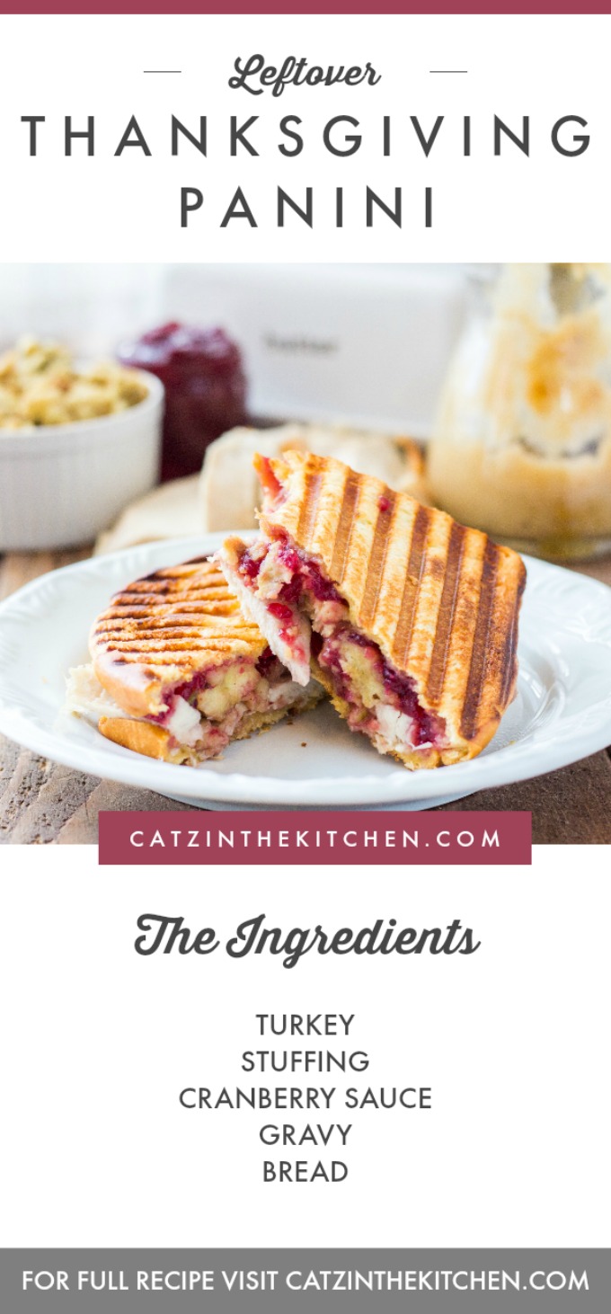 Have some Thanksgiving leftovers in the fridge? Turn them into a delicious lunch or dinner in 15 minutes with this Thanksgiving Leftover Panini recipe!