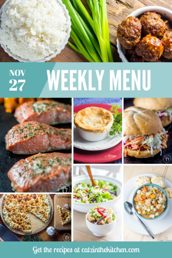 Weekly Menu | Catz in the Kitchen | catzinthekitchen.com | #mealplan