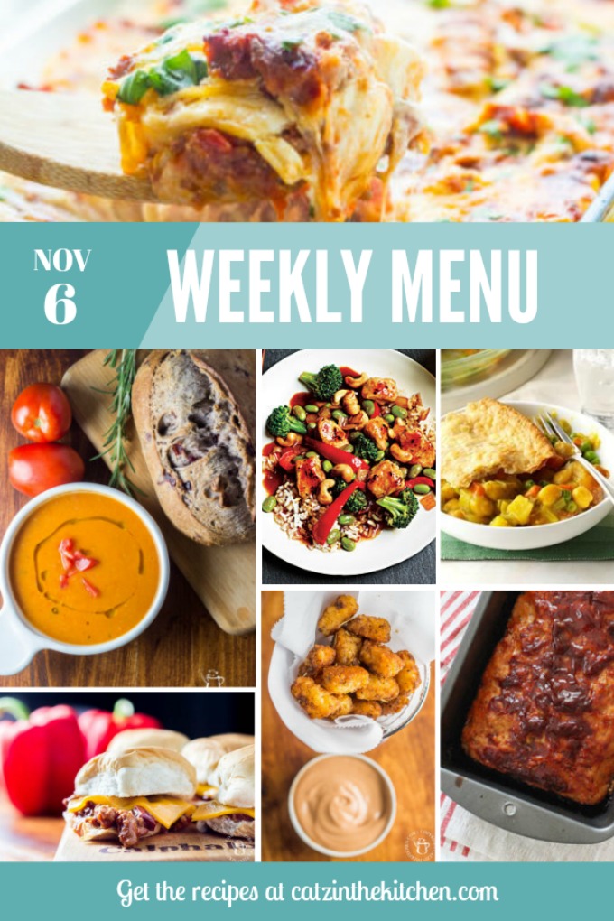 Weekly Menu | Catz in the Kitchen | catzinthekitchen.com | #mealplan