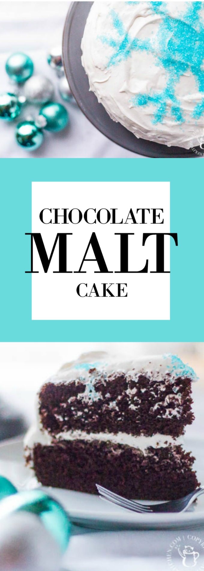 It's chocolate cake with a little subtle something extra! Perfect for any birthday or holiday celebration, this chocolate malt cake is delicious! 