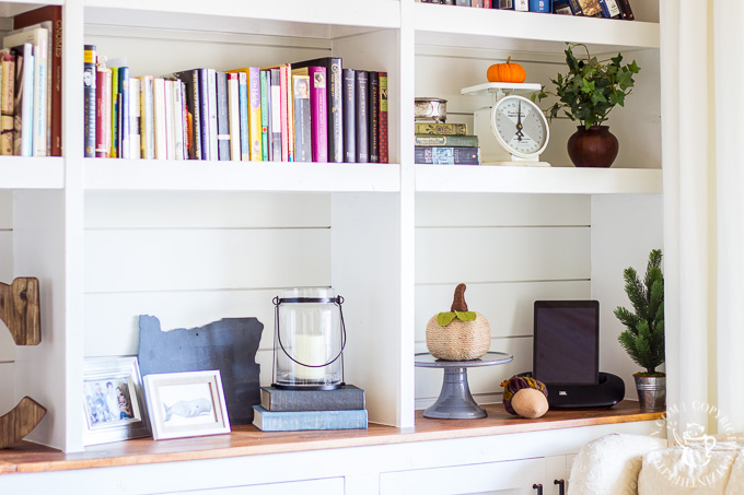 bookshelf decorating