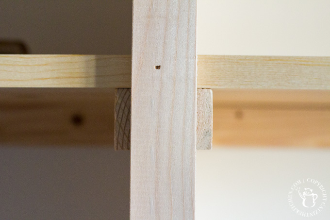 DIY bookshelf trim