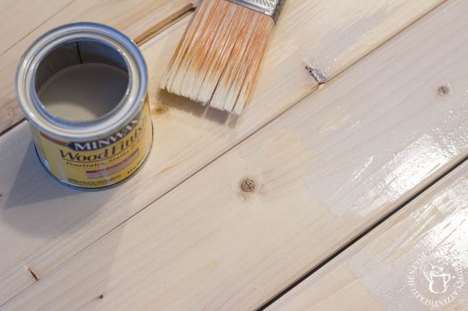 DIY wood ceiling stain