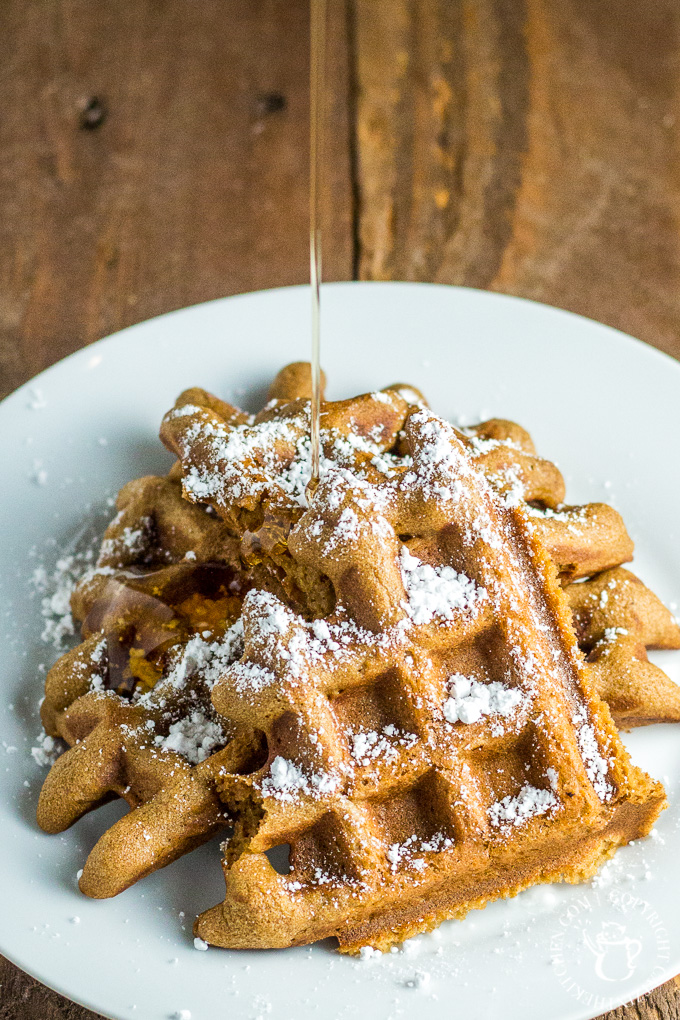 This is a simple, easy recipe for a festive, tasty breakfast! Make these gingerbread waffles during the holidays...or anytime! The gingerbread flavor is subtle, pleasant, and unmistakeable.