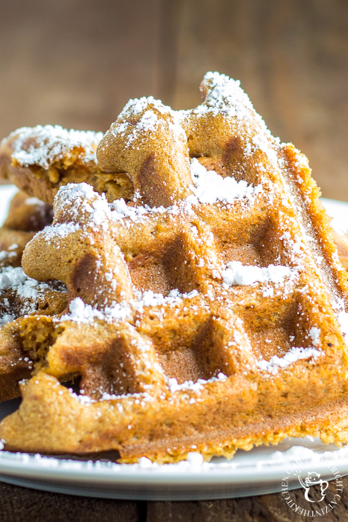 This is a simple, easy recipe for a festive, tasty breakfast! Make these gingerbread waffles during the holidays...or anytime! The gingerbread flavor is subtle, pleasant, and unmistakeable.