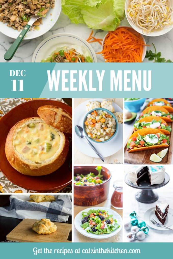 Weekly Menu | Catz in the Kitchen | catzinthekitchen.com | #mealplan