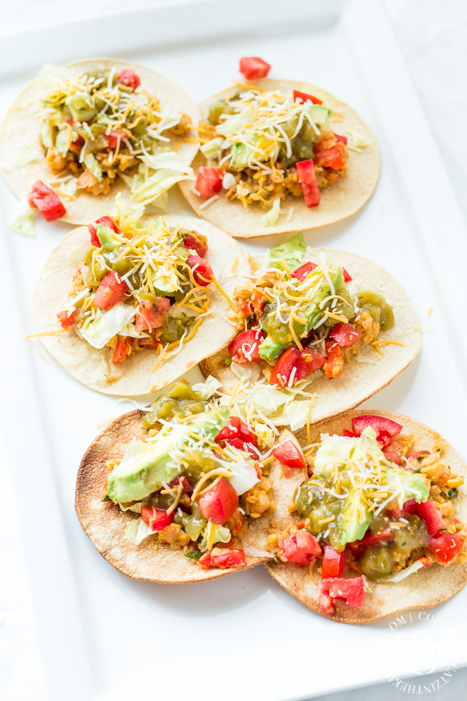 These tasty chickpea tostadas aren't just easy to make and ready in 30 minutes, they're also vegetarian and pretty dang healthy! 