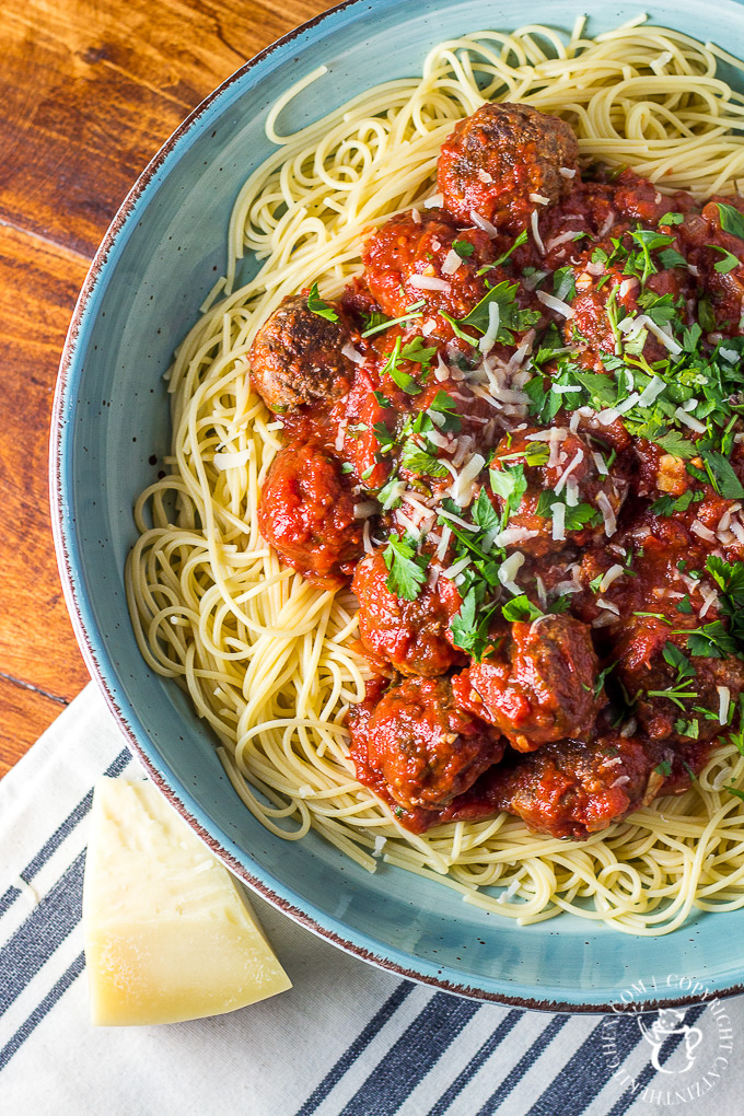 Finding spaghetti and meatballs a bit bland? So were we! This recipe for the classic pasta dish is easy, cheap, and bursting with flavor! 