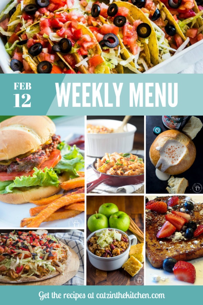 Weekly Menu | Catz in the Kitchen | catzinthekitchen.com | #mealplan