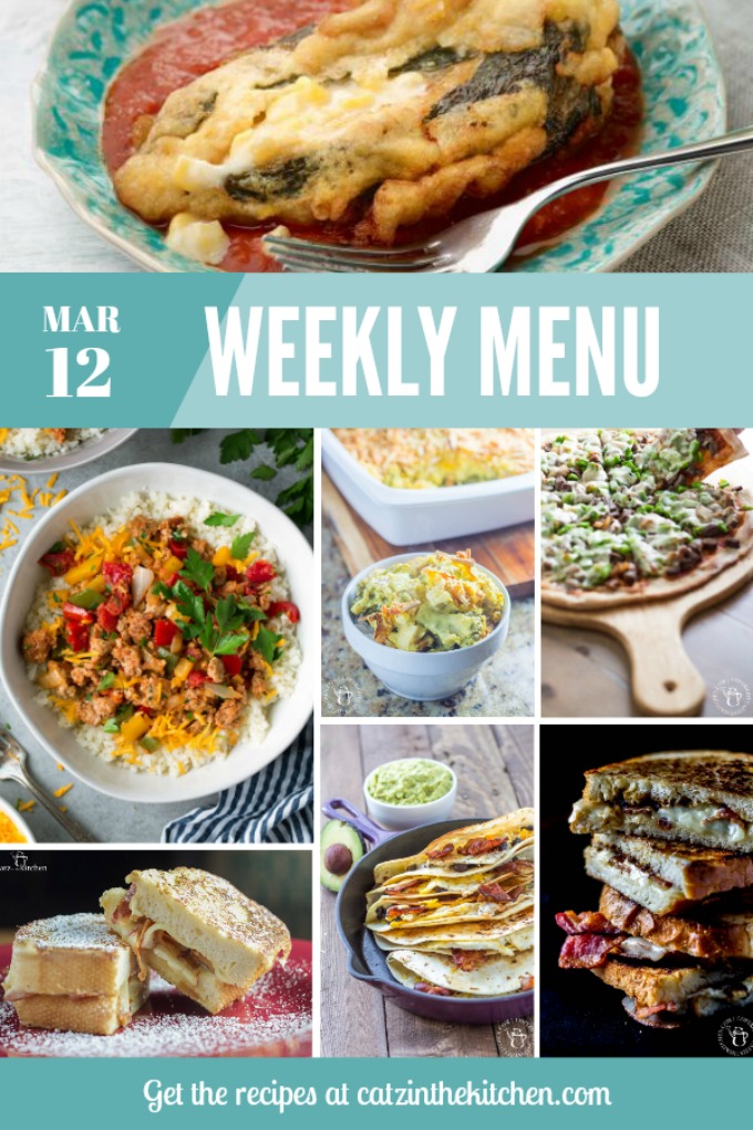 Weekly Menu | Catz in the Kitchen | catzinthekitchen.com | #mealplan