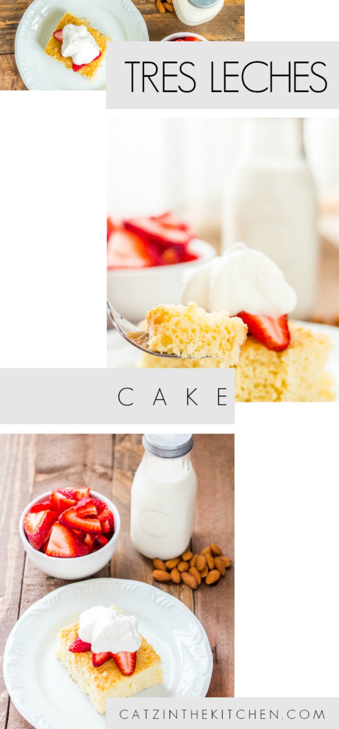 This Tres Leches cake, while perfect for Cinco de Mayo (or just because), is one of those cakes that is easy to make and can also easily be made several days in advance. In fact, making it one day in advance even makes the cake taste better!