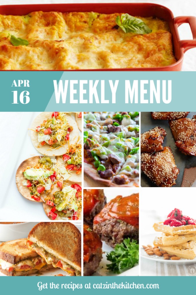 Weekly Menu | Catz in the Kitchen | catzinthekitchen.com | #mealplan