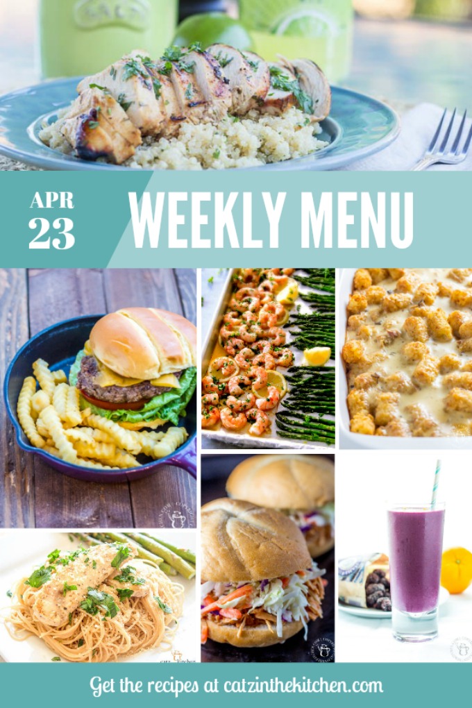 Weekly Menu | Catz in the Kitchen | catzinthekitchen.com | #mealplan