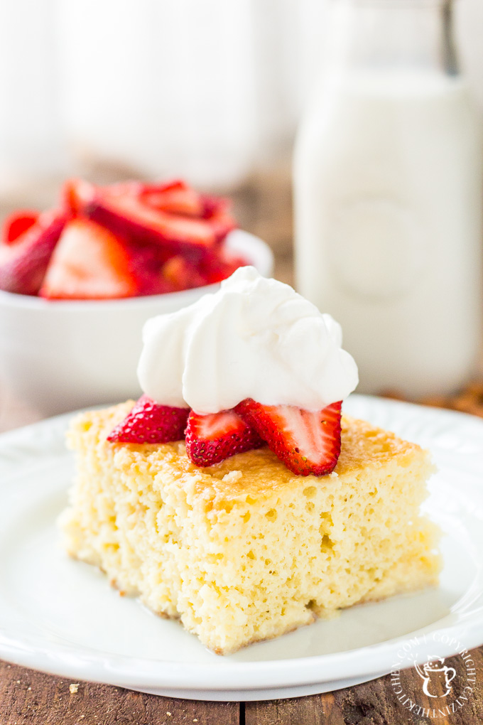 This Tres Leches cake, while perfect for Cinco de Mayo (or just because), is one of those cakes that is easy to make and can also easily be made several days in advance. In fact, making it one day in advance even makes the cake taste better!