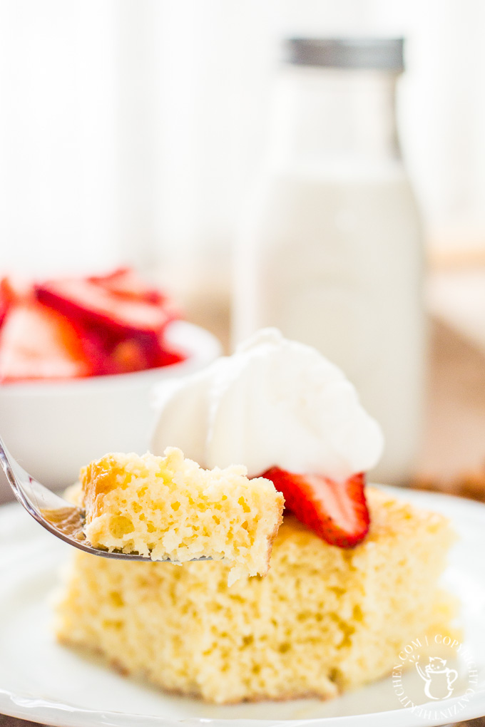 This Tres Leches cake, while perfect for Cinco de Mayo (or just because), is one of those cakes that is easy to make and can also easily be made several days in advance. In fact, making it one day in advance even makes the cake taste better!