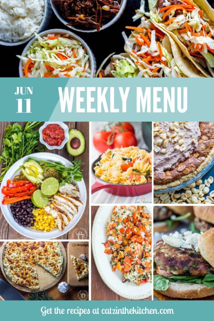 Weekly Menu | Catz in the Kitchen | catzinthekitchen.com | #mealplan