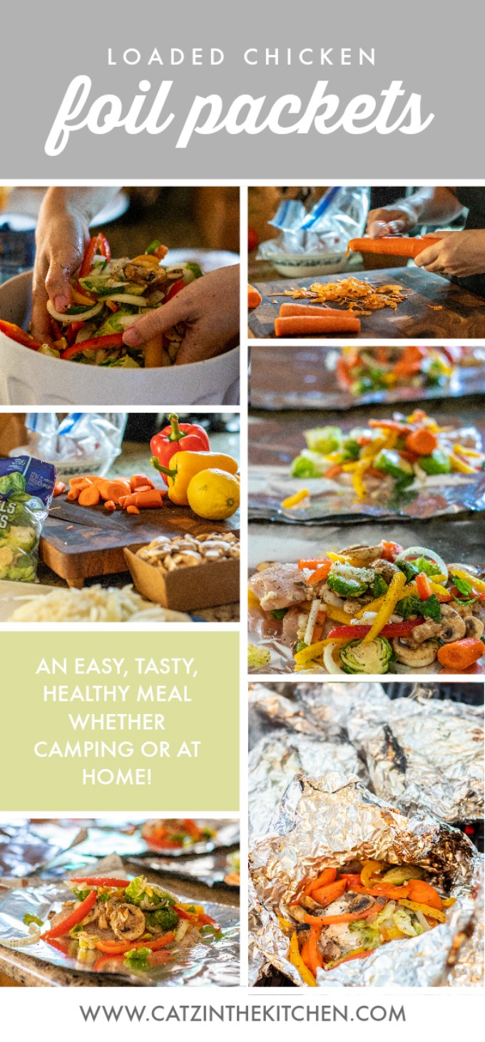 Grilling these simple chicken foil packets is an easy, tasty way to get a flavorful, healthy meal on the table, whether you're camping or at home!