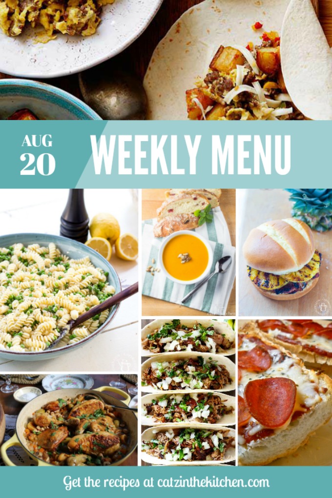 Weekly Menu | Catz in the Kitchen | catzinthekitchen.com | #mealplan