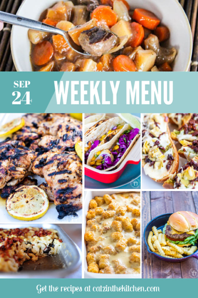 Weekly Menu | Catz in the Kitchen | catzinthekitchen.com | #mealplan