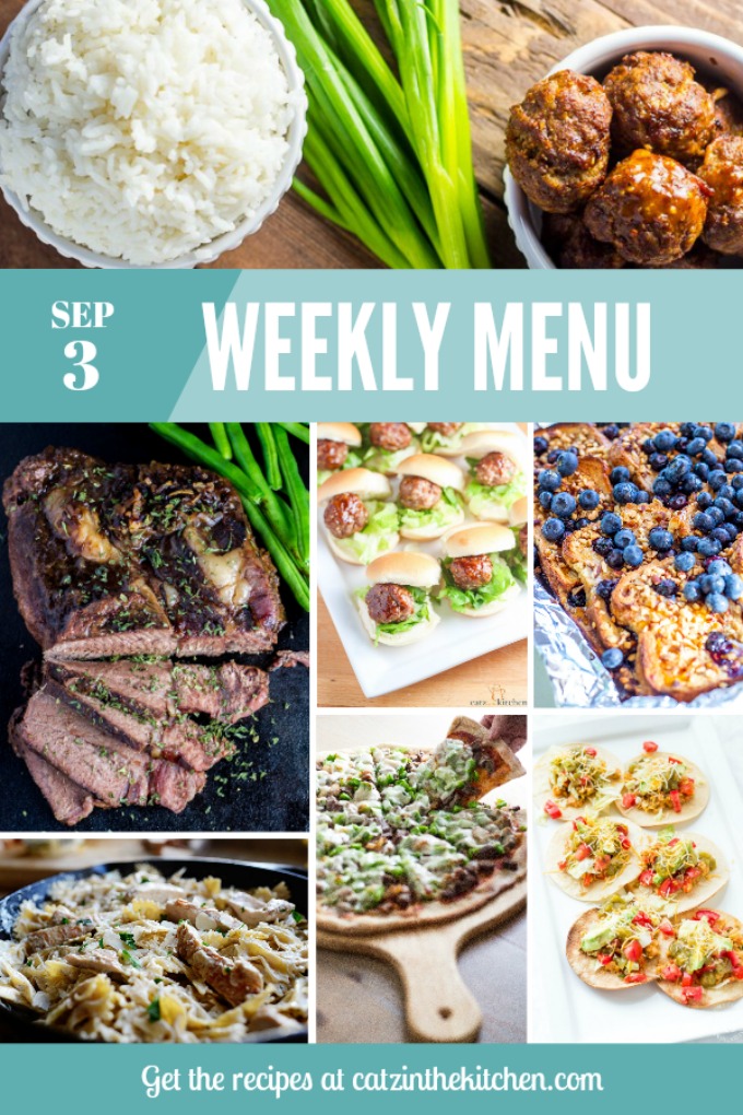 Weekly Menu | Catz in the Kitchen | catzinthekitchen.com | #mealplan