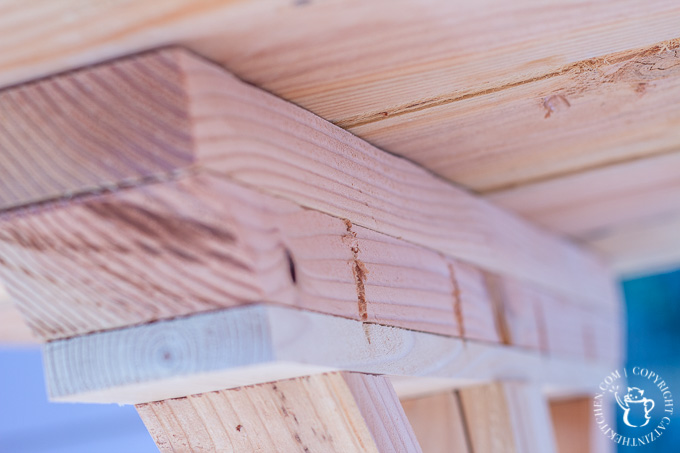 After seeing the farmhouse tables outside in Waco, we decided to try building our own Magnolia Silos Outdoor Table. It's a pretty simple DIY project!