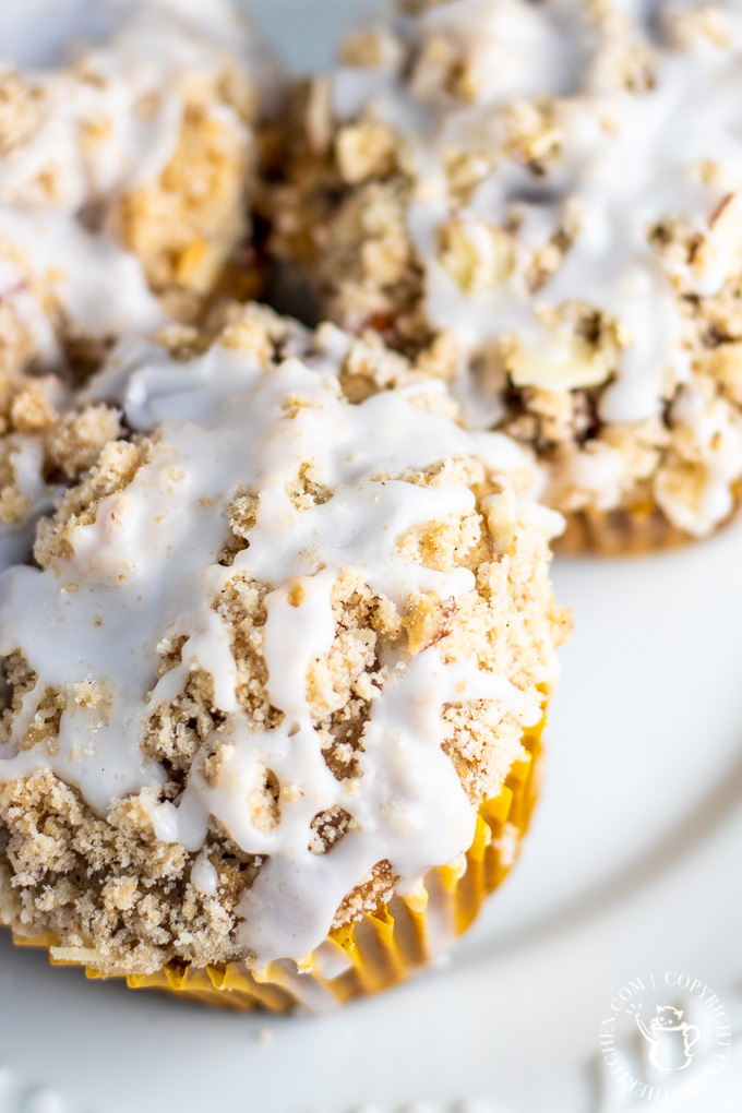 Oregon berries brighten up the inside of these yummy, easy strawberry almond streusel muffins, while streusel & glaze topping adds texture and sweetness!