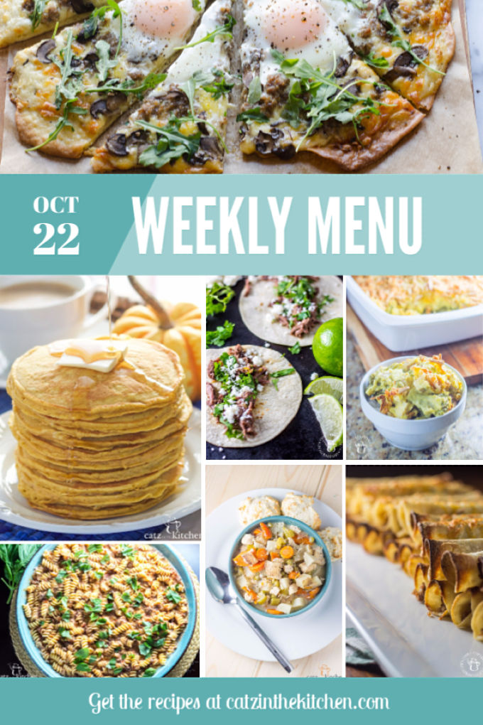 Weekly Menu | Catz in the Kitchen | catzinthekitchen.com | #mealplan