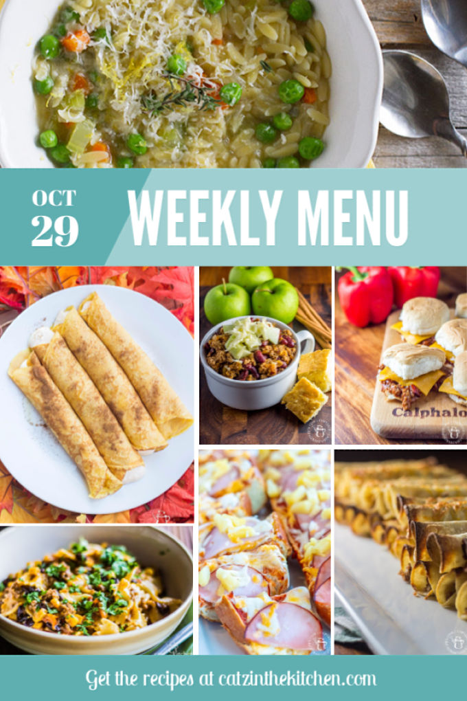 Weekly Menu | Catz in the Kitchen | catzinthekitchen.com | #mealplan