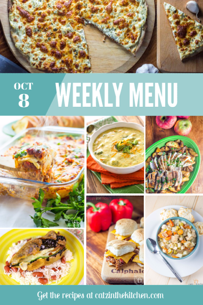 Weekly Menu | Catz in the Kitchen | catzinthekitchen.com | #mealplan