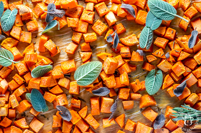 These Rosemary & Maple Glazed Sweet Potatoes are simple, tasty, and pair with lots of different main dishes. Our new favorite way to eat sweet potatoes!