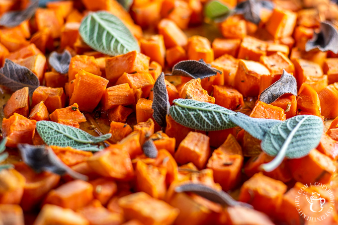 These Rosemary & Maple Glazed Sweet Potatoes are simple, tasty, and pair with lots of different main dishes. Our new favorite way to eat sweet potatoes!