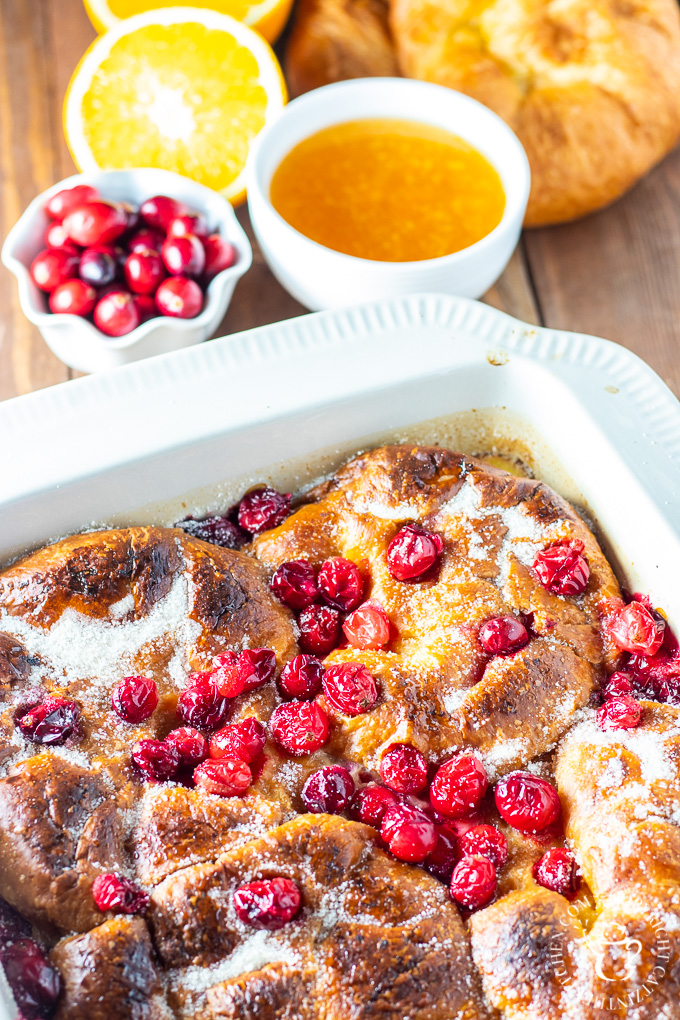 This baked cranberry orange croissant French toast is one of those dishes that comes out gourmet-looking and sophisticated, but is actually absurdly simple!