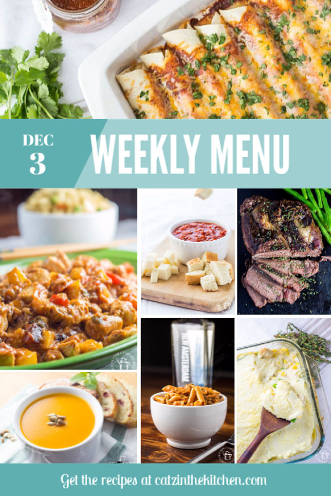 Weekly Menu | Catz in the Kitchen | catzinthekitchen.com | #mealplan