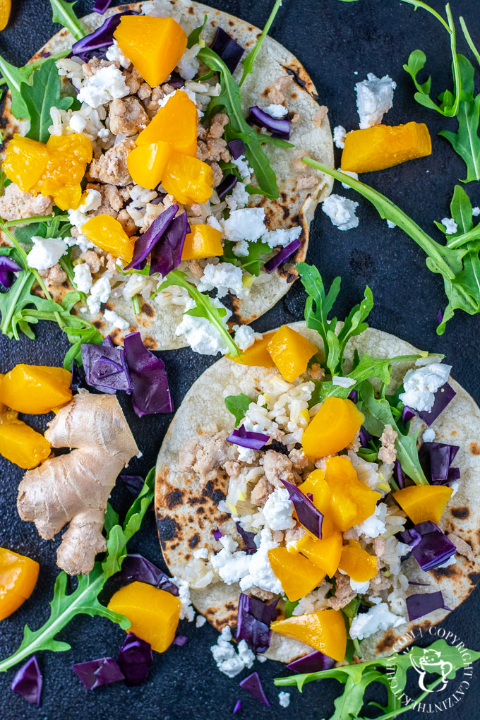 These pork and peach street tacos are a bright, light fusion blend of flavors and ingredients in a recipe that is healthy, quick, and, actually, beautiful!