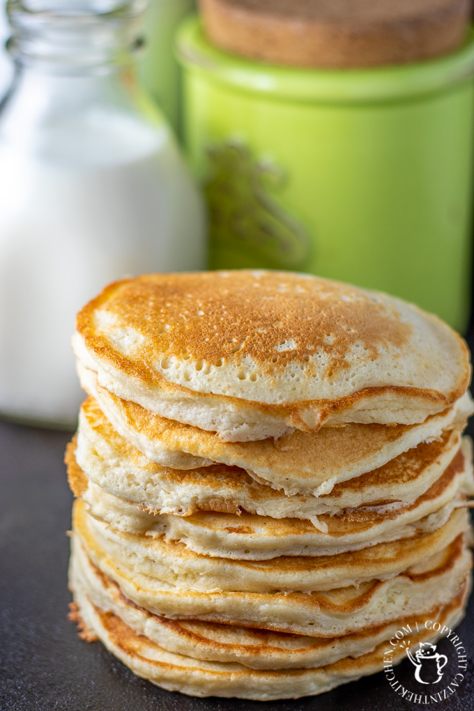 Fluffy & light, with a touch of sugar, vanilla, & creaminess in each bite, these sweet cream pancakes are a level up from traditional buttermilk flapjacks.