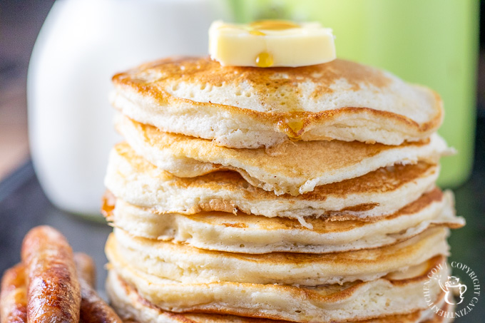 Fluffy & light, with a touch of sugar, vanilla, & creaminess in each bite, these sweet cream pancakes are a level up from traditional buttermilk flapjacks.